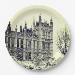 Westminster, Parlament, Winter London - Briten Pappteller
