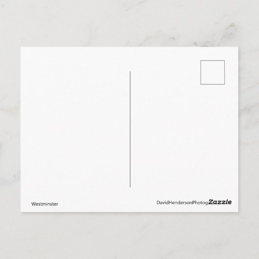 Westminster Postkarte (Rückseite)