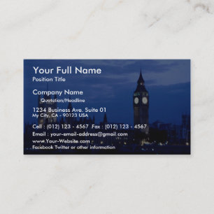 Westminster von der Südbank der Themse, Lon Visitenkarte