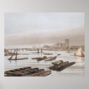 Westminster von der Waterloo-Brücke, die die Poster