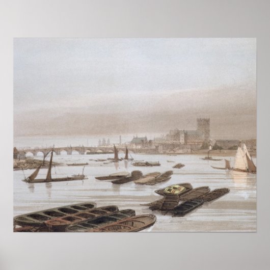 Westminster von der Waterloo-Brücke, die die Poster (Vorne)