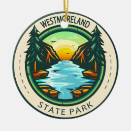 Westmoreland Staat Park Virginia Abzeichen Keramik Ornament