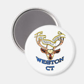 Weston Connecticutt Deer Magnet (Vorderseite/Rückseite)