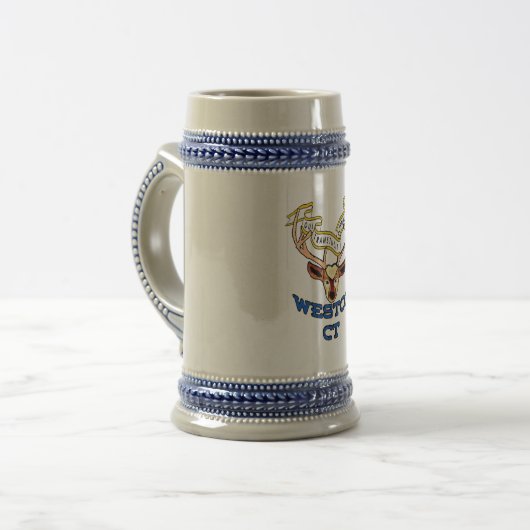 Weston CT Deer Bierglas (Vorderseite Links)