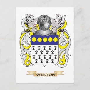 Weston-Familienwappen (Wappen) Postkarte