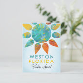 Weston Florida Sunshine Travel Postkarte (Stehend Vorderseite)