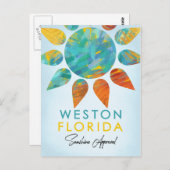 Weston Florida Sunshine Travel Postkarte (Vorne/Hinten)