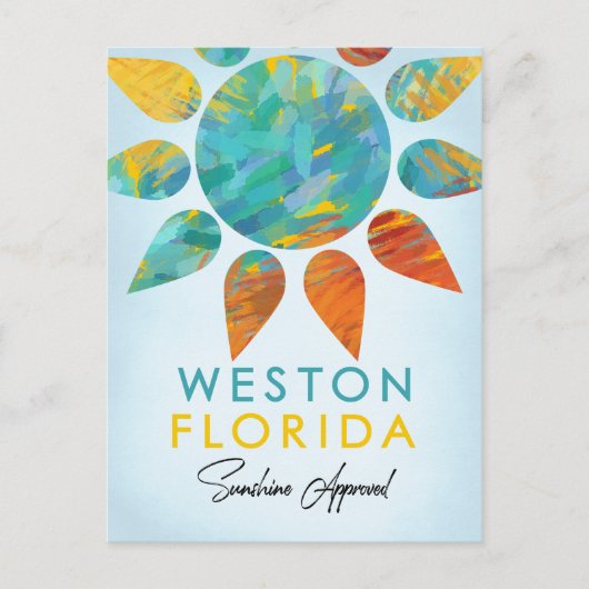 Weston Florida Sunshine Travel Postkarte (Vorderseite)