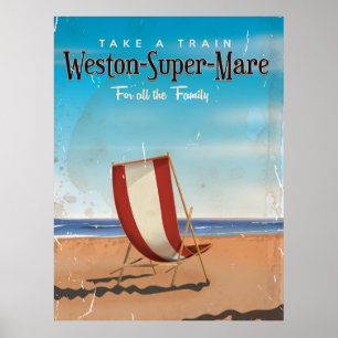 Weston Super Mare Reiseplakat. Poster