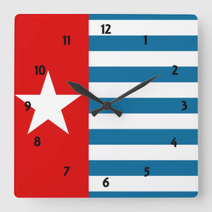 Westpapua Quadratische Wanduhr