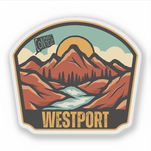 Westport, Connecticut Aufkleber (Vorderseite)