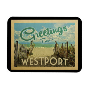 Westport Connecticut Beach Vintage Magnet