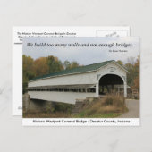 Westport Covered Bridge Postcard Postkarte (Vorne/Hinten)
