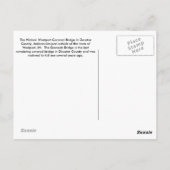 Westport Covered Bridge Postcard Postkarte (Rückseite)