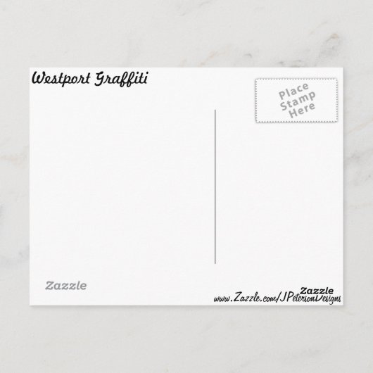 Westport Graffiti #6 Postkarte (Rückseite)