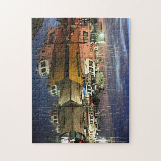 Westport Jachthafen am Dämmerungs-Puzzlen Puzzle (Vertikal)