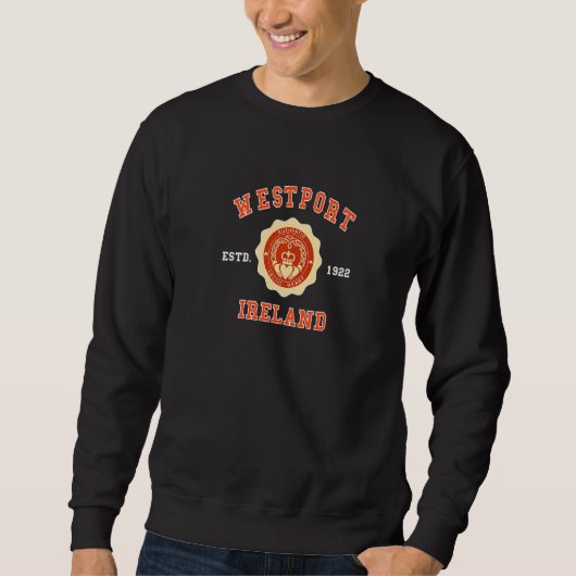 Westport Mayo Ireland Kleeblatt Claddagh Vintag Sweatshirt (Vorderseite)