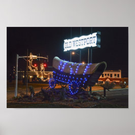 Westport, Missouri, überdachte Wagenscheinwerfer Poster