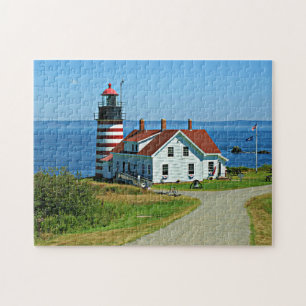 WestQuoddy Hauptleuchtturm, Lubec Maine Puzzle