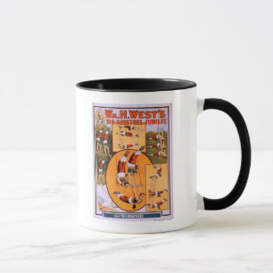 West's Big Minstrel Jubiläums- Turner Poster Tasse