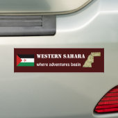 Westsahara-Flagge + Karten-Autoaufkleber Autoaufkleber (Auf Auto)