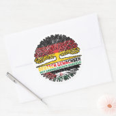 Westsahara Sahaurisch Deutsch Deutschland Baum Runder Aufkleber (Umschlag)