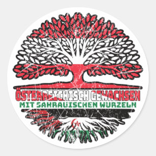 Westsahara Sahaurisch Österreichisch Österreich Runder Aufkleber