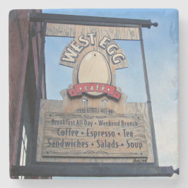 Westseite, Westei, AtlantamarmorUntersetzer Steinuntersetzer