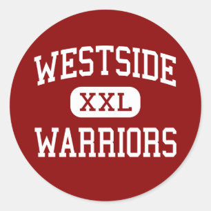 Westside - Krieger - Highschool - Omaha Nebraska Runder Aufkleber
