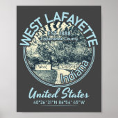 WESTSTADT LAFAYETTE - INDIANA VINTAG POSTER (Vorne)