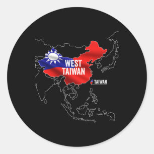 Westtaiwanesische China Runder Aufkleber