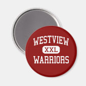 Westview - Krieger - High School - Topeka Indiana Magnet (Vorderseite/Rückseite)