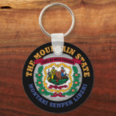 WESTVIRGINIEN BERGSTAAT FLAG SCHLÜSSELANHÄNGER (Vorderseite)