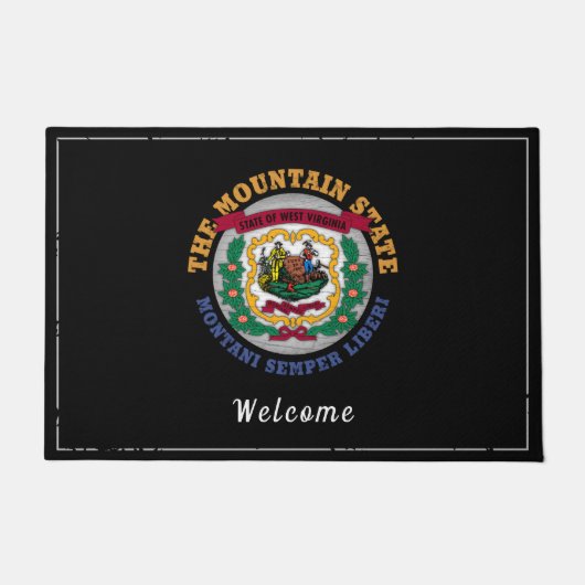 WESTVIRGINIEN BERGSTAAT FLAGGDOORMAT FUßMATTE (Vorderseite)