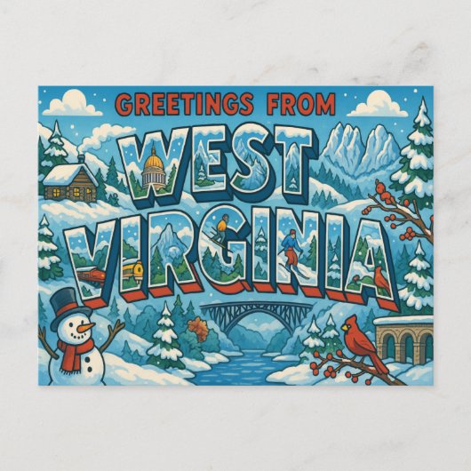 WESTVIRGINIEN Postkarte (Vorderseite)
