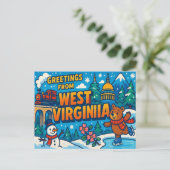 WESTVIRGINIEN Postkarte (Stehend Vorderseite)