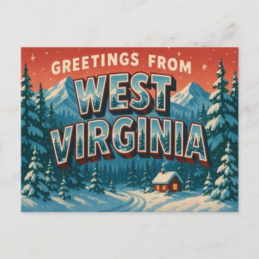 WESTVIRGINIEN Postkarte (Vorderseite)