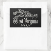 WESTVIRGINIEN RECHTECKIGER AUFKLEBER (Tasche)