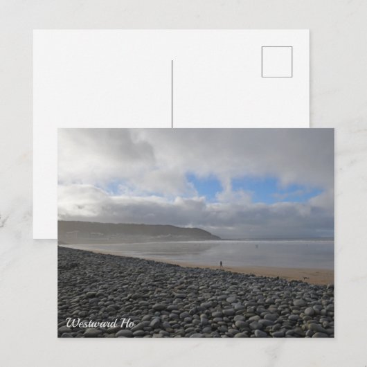 Westward Ho North Devon Beach Postcard Postkarte (Vorne/Hinten)