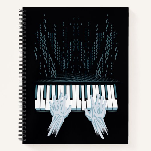 Westwelt | Android Hands am Spielerpiano Notizblock (Vorderseite)