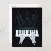 Westwelt | Android Hands am Spielerpiano Postkarte (Vorne/Hinten)