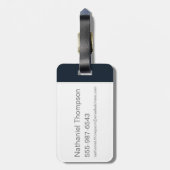 Westwelt | Android-Skelett über Logo Gepäckanhänger (Rückseite vertikal)