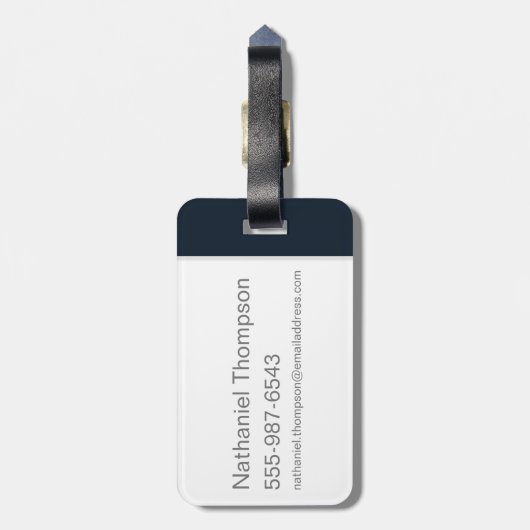 Westwelt | Android-Skelett über Logo Gepäckanhänger (Rückseite vertikal)