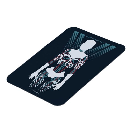 Westwelt | Android-Skelett über Logo Magnet (Linke Seite)