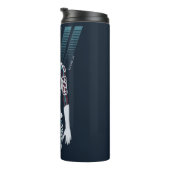 Westwelt | Android-Skelett über Logo Thermosbecher (Nach rechts gedreht)