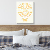 Westwelt | Das Maze-Symbol Leinwanddruck (Insitu (Schlafzimmer))