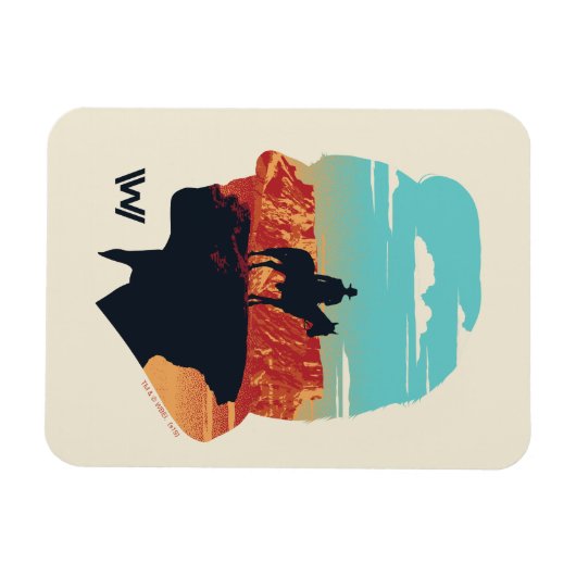 Westwelt | Dr. Ford Silhouette des Menschen in Sch Magnet (Horizontal)