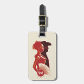 Westwelt | Maeve & Hector Stencil Portrait Gepäckanhänger (Vorderseite vertikal)