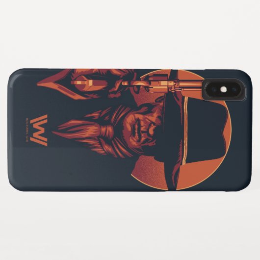 Westwelt | Schwarzer Mann mit Revolver Case-Mate iPhone Hülle (Rückseite (Horizontal))