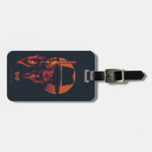 Westwelt | Schwarzer Mann mit Revolver Gepäckanhänger (Vorderseite horizontal)